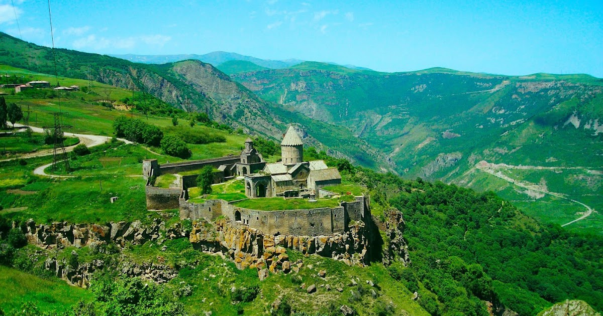 Tatev monastery and scenic mountain gorge, Armenia